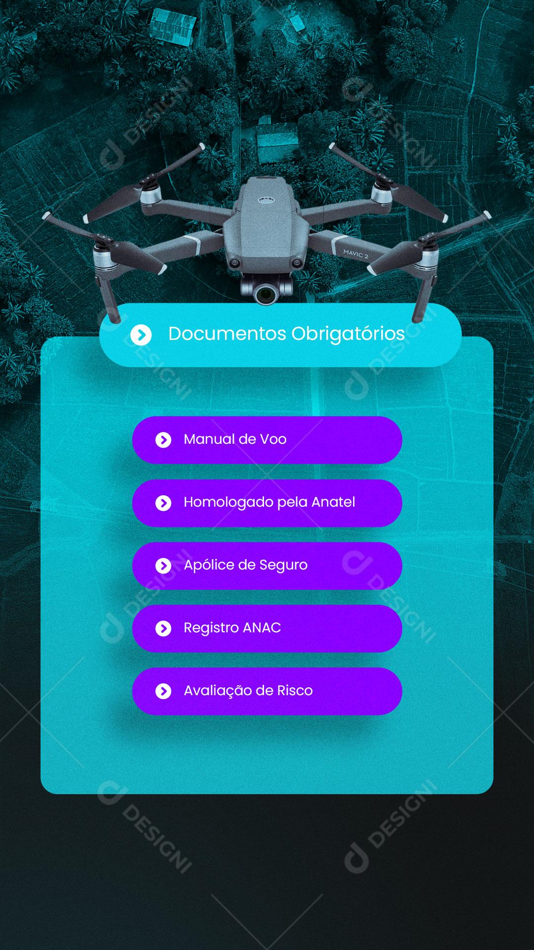 Social Media Story Drone Empresa Especializada em Drones PSD Editável