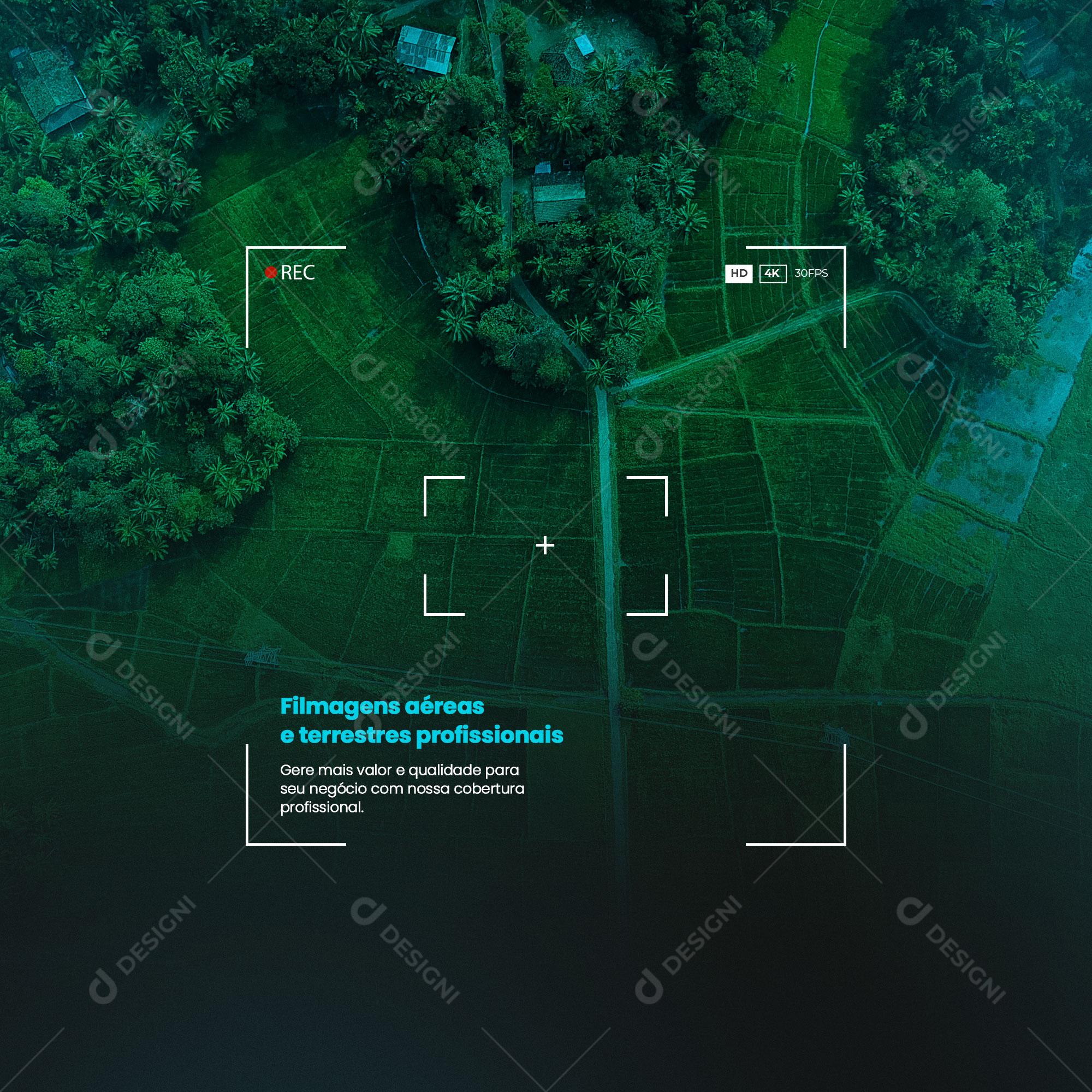 Social Media Story Drone Filmagens Aéreas PSD Editável