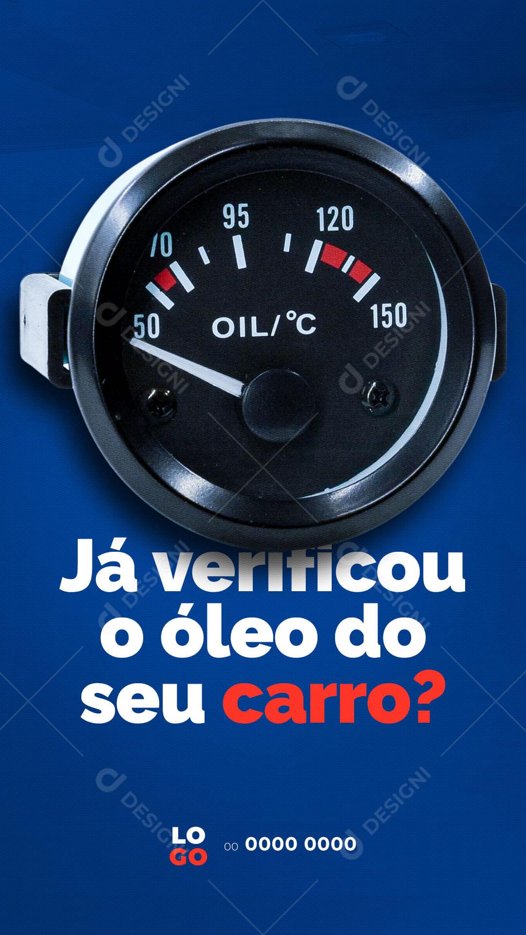 Social Media Story Posto de Gasolina Já Verificou o Olho do Seu Carro? PSD Editável