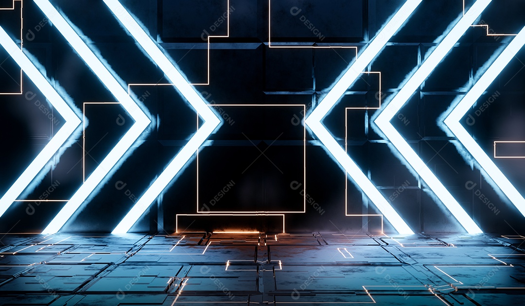 Background de luzes azul