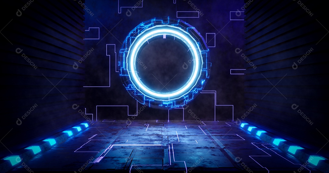 Background de luzes azul