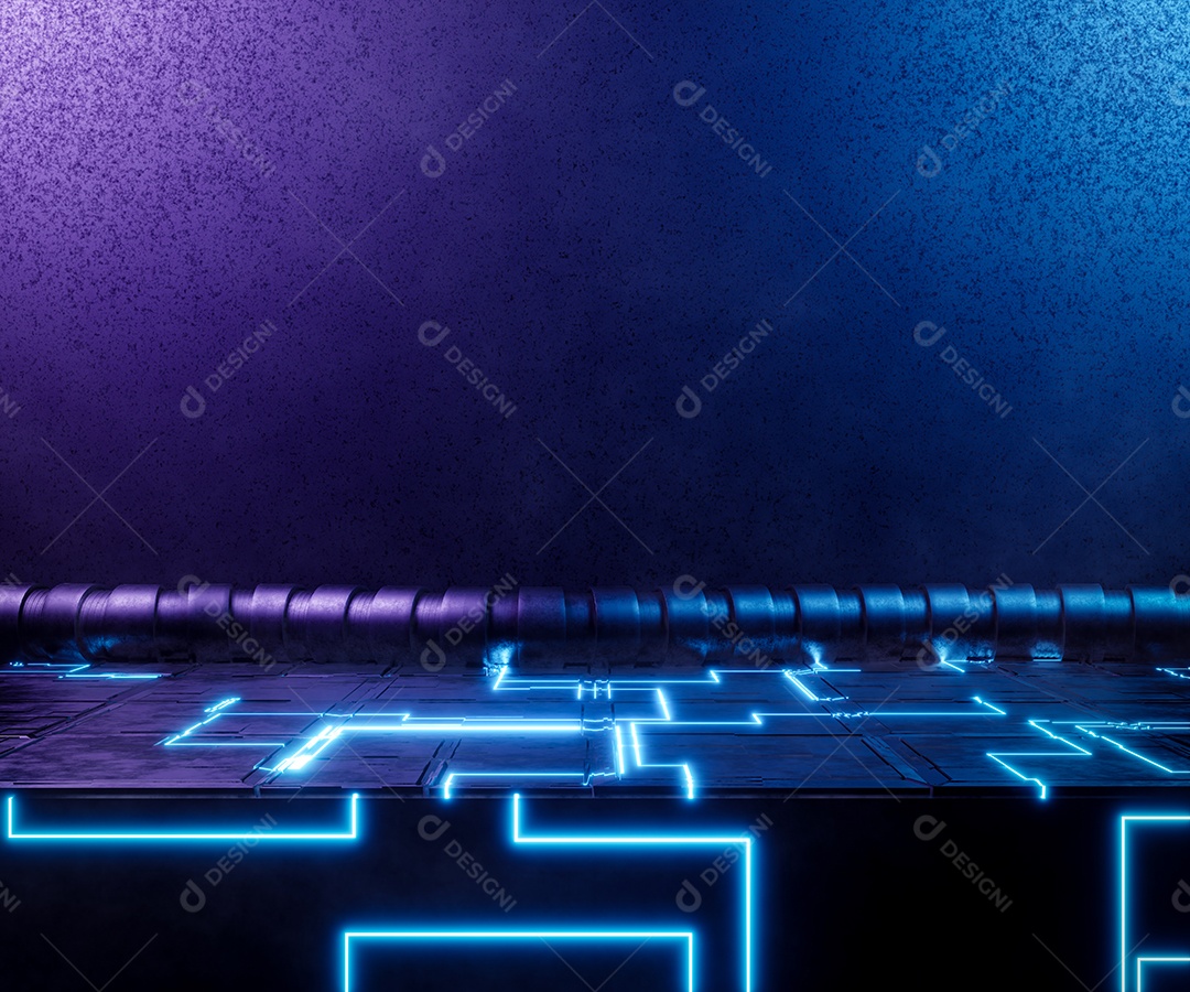 Background de luzes azul