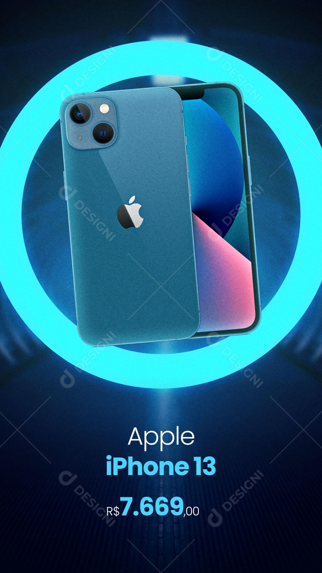 Social Media Story Celular Aple Iphone Em Promoção PSD Editável