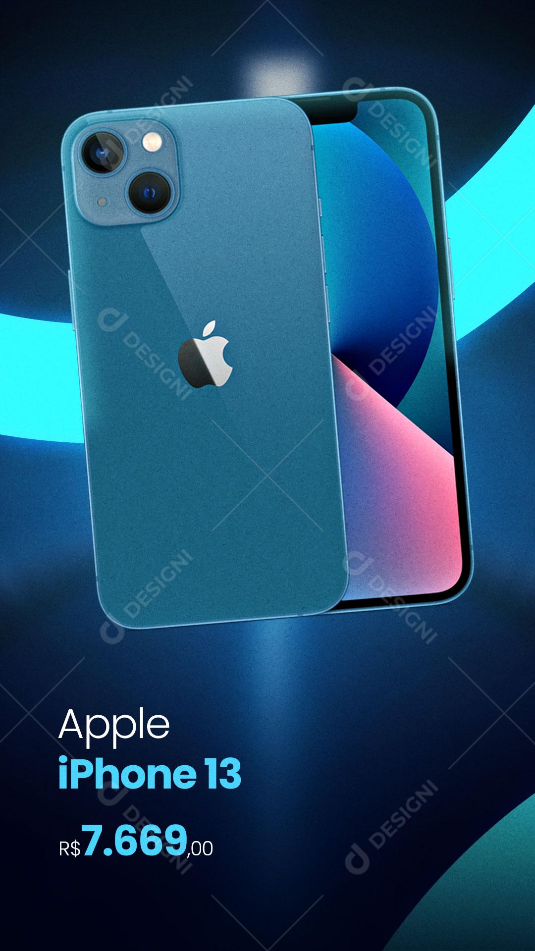 Social Media Story Celular Aple Iphone Em Promoção PSD Editável