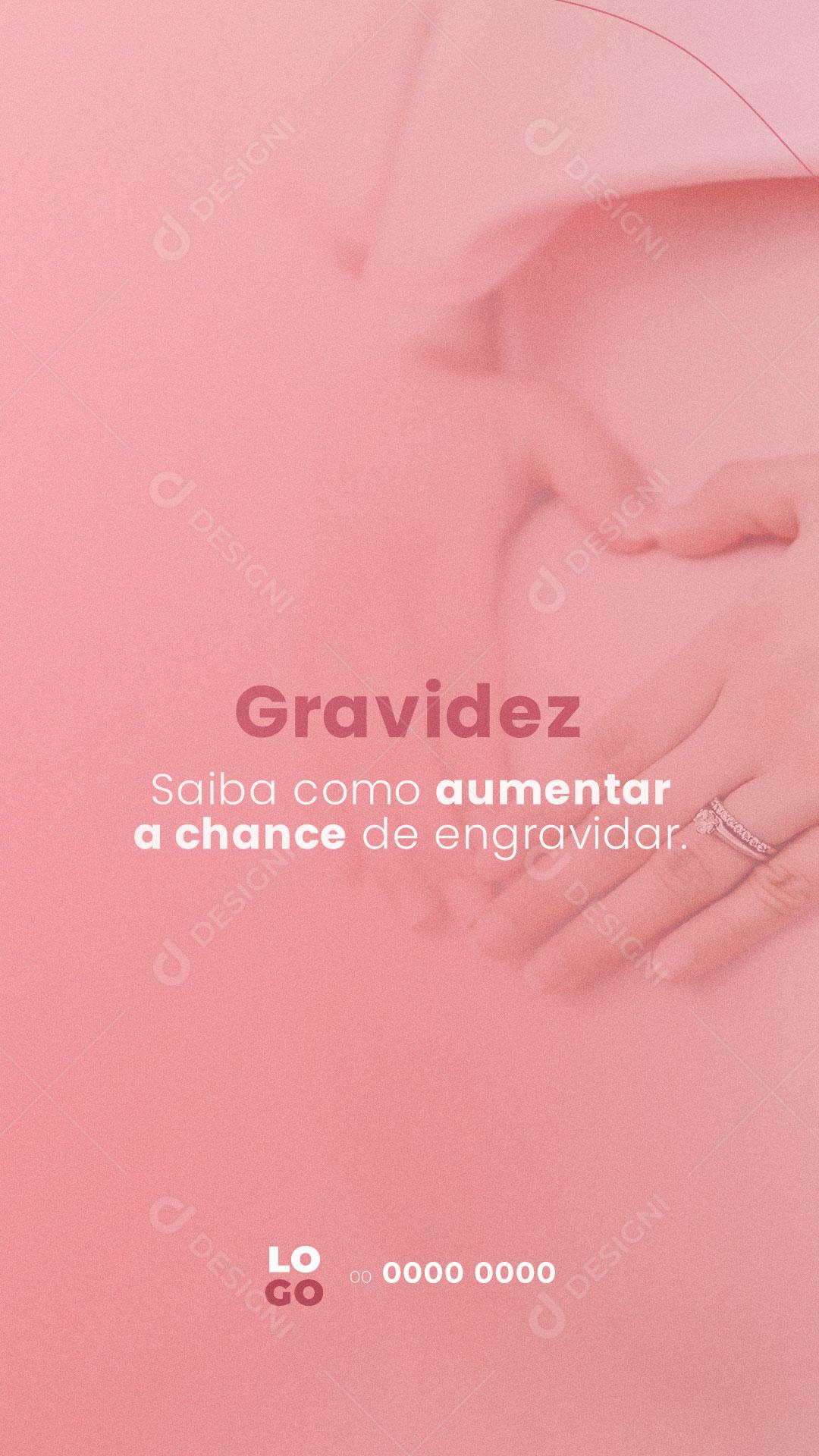 Social Media Story Clínica De Ginecologia E Obstetrícia Gravidez PSD Editável