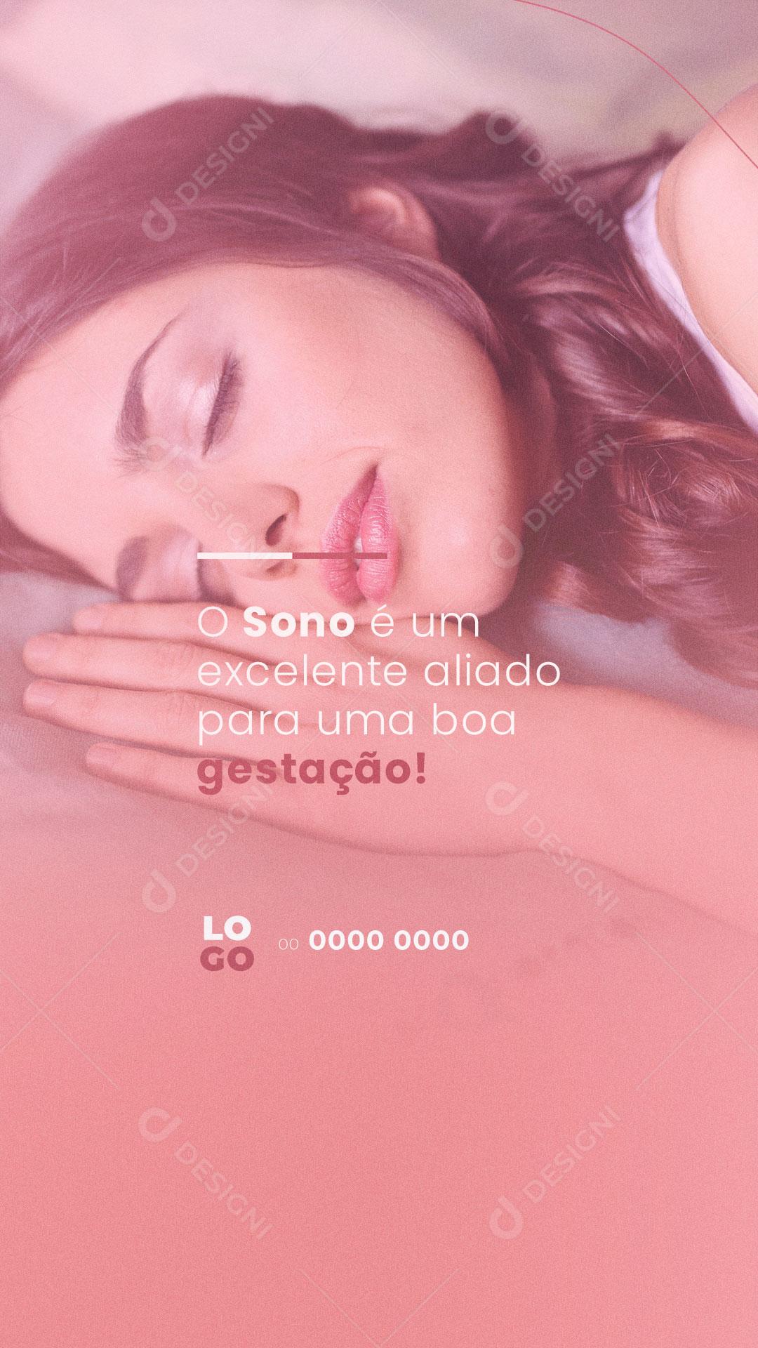 Story Clínica de Ginecologia e Obstetrícia Sono Na Gestão Social Media PSD Editável