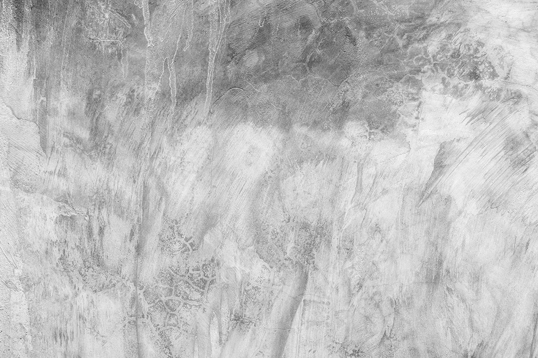 Velho muro de concreto em preto e branco, parede de cimento, parede quebrada, textura de fundo