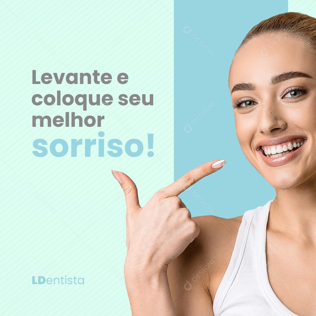 Social Media Dentista Coloque Seu Melhor Sorriso PSD Editável