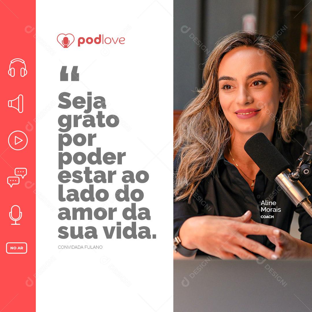 Social Media Podcast Convidado PSD Editável