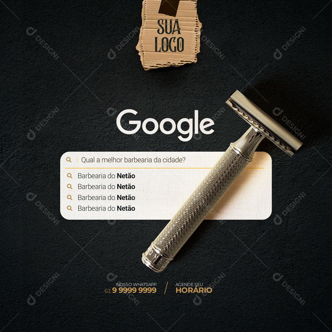 Social Media Qual a Melhor Barbearia da Cidade? PSD Editável