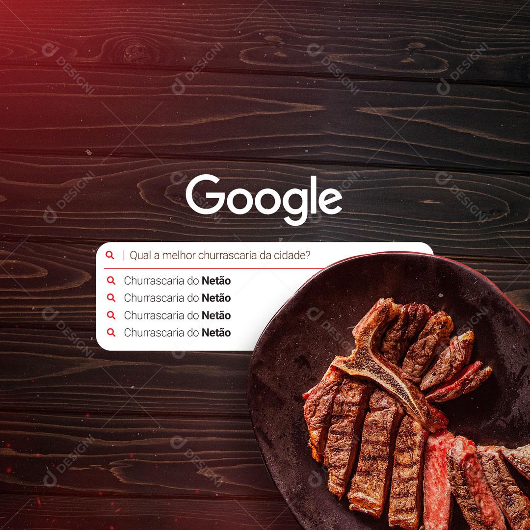 Post Churrascaria Carne de Qualidade Social Media PSD Editável