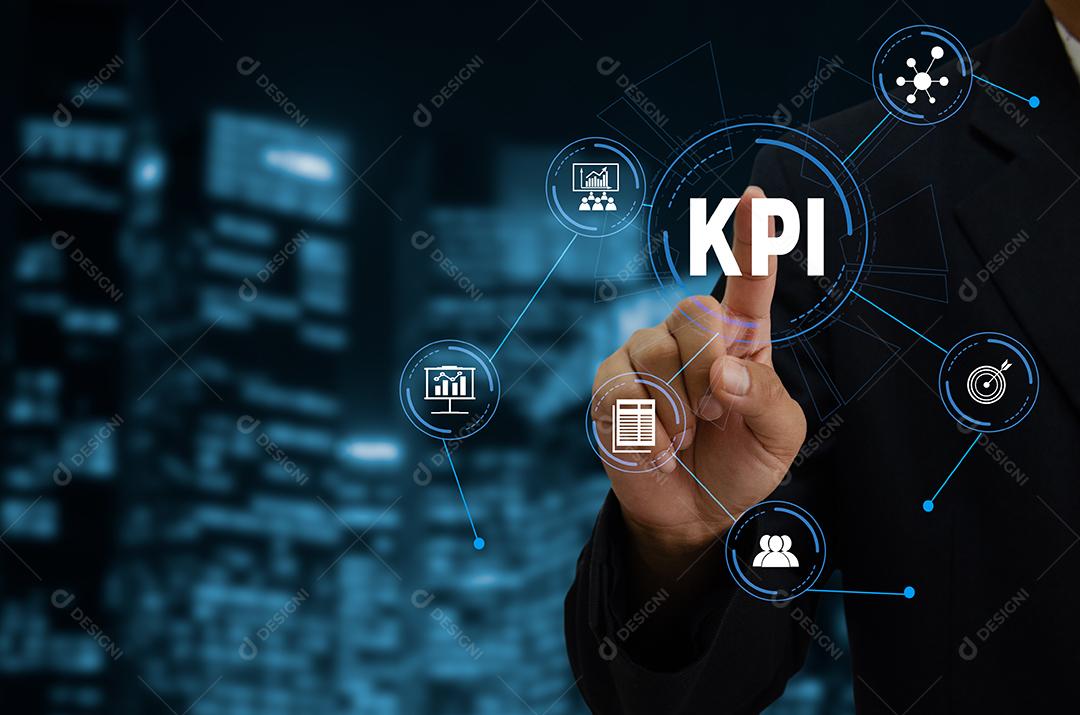 KPI Key Performance Indicador Análise de dados de negócios e sucesso no trabalho