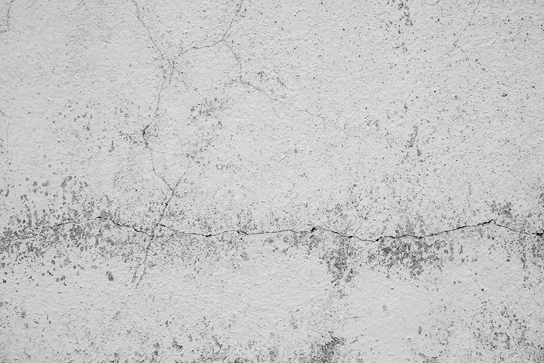 Velho muro de concreto em preto e branco, parede de cimento, parede quebrada, textura de fundo