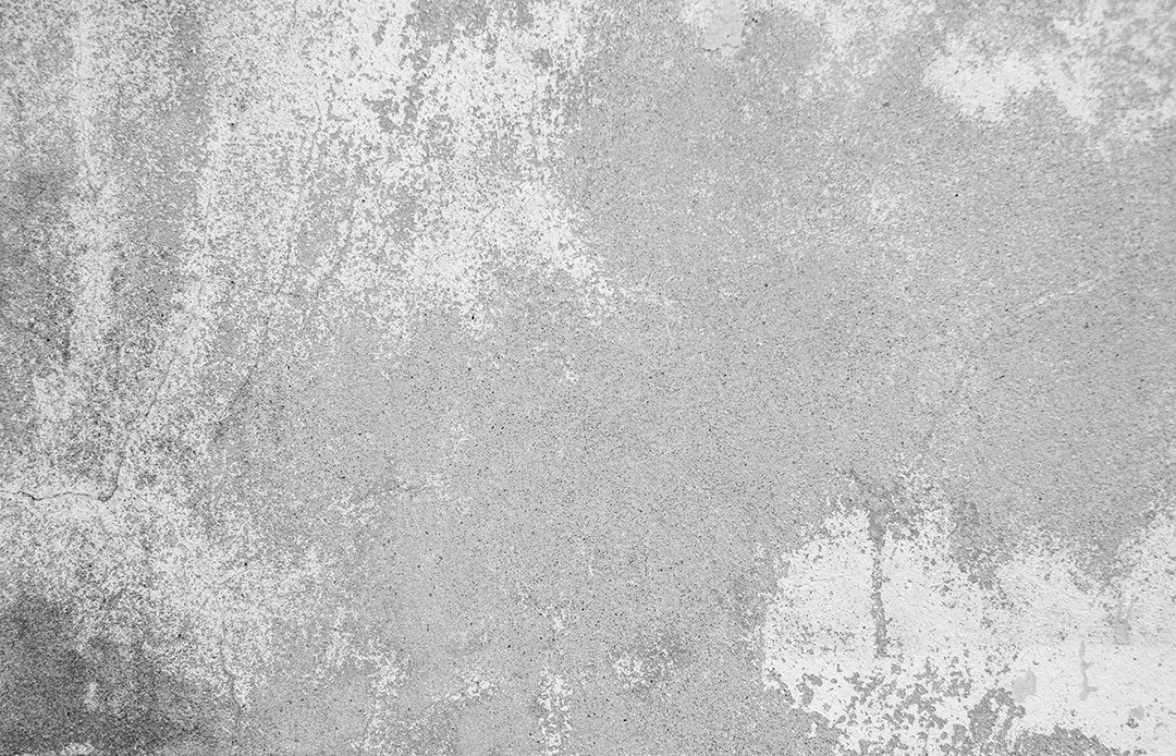 Velho muro de concreto em preto e branco, parede de cimento, parede quebrada, textura de fundo