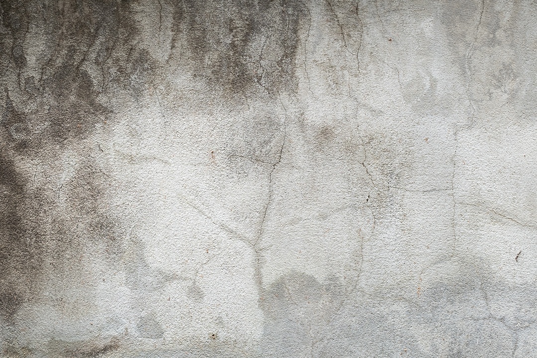 Velho muro de concreto em preto e branco, parede de cimento, parede quebrada, textura de fundo