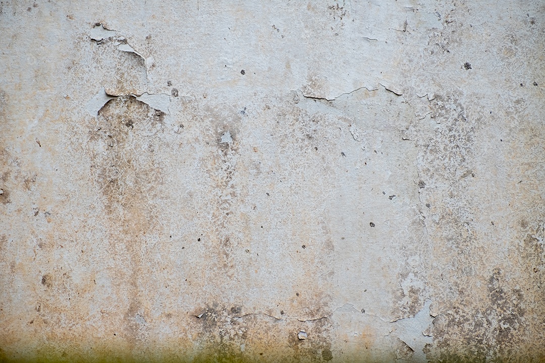 Velho muro de concreto em preto e branco, parede de cimento, parede quebrada, textura de fundo