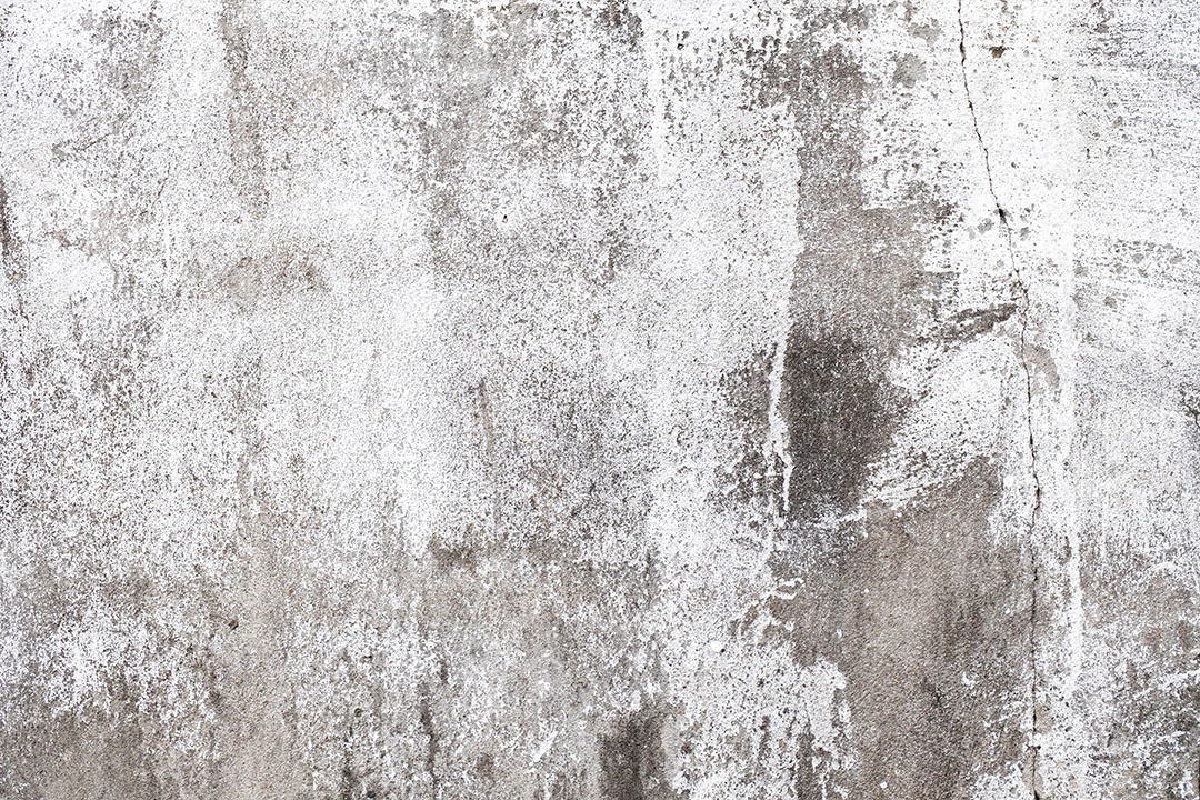 Velho muro de concreto em preto e branco, parede de cimento, parede quebrada, textura de fundo