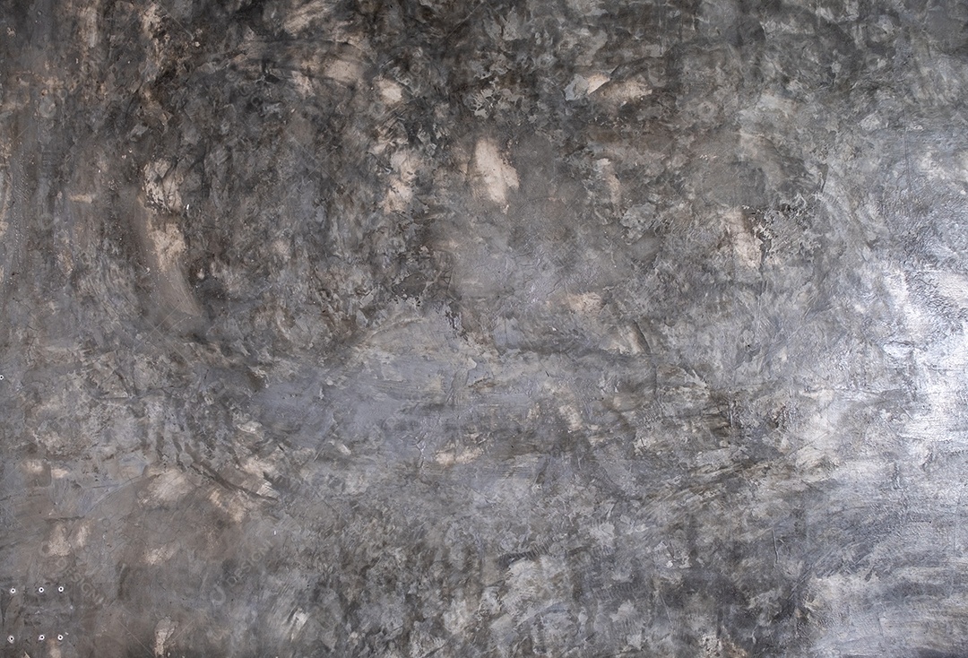 Muro de concreto escuro na cor preto e branco, parede de cimento, parede quebrada, textura de fundo