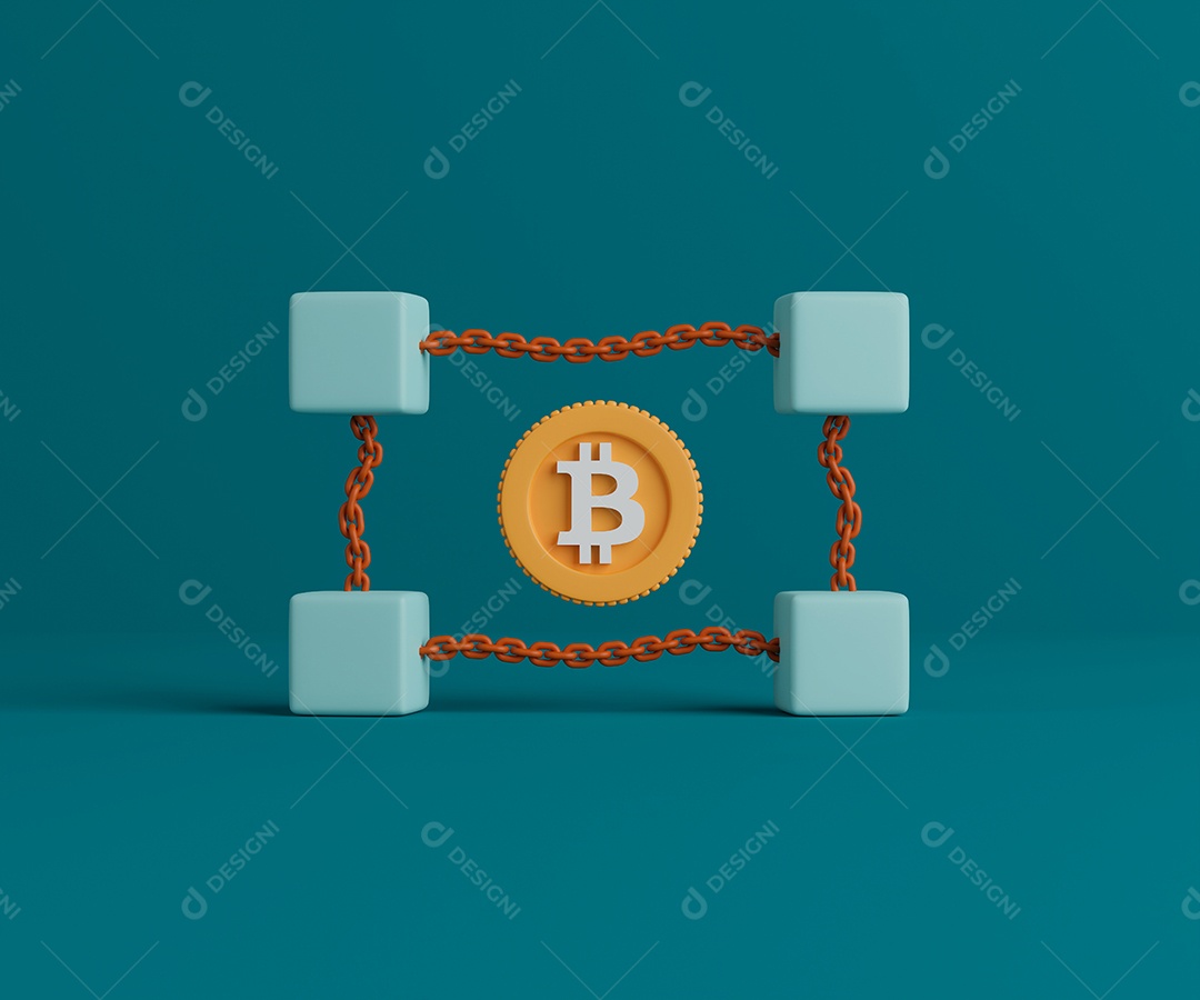 Blocos corrente moeda Bitcoin