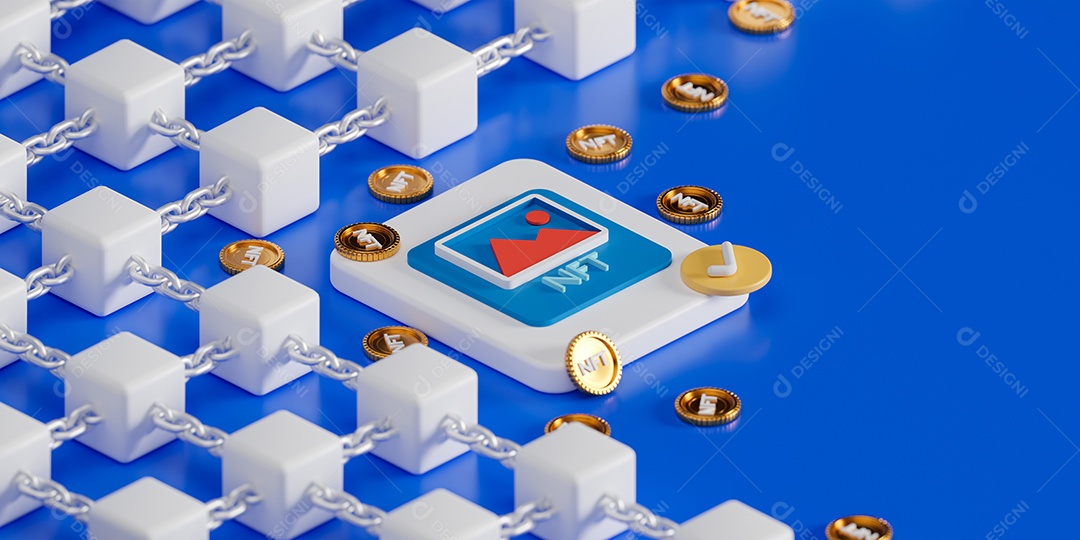 Quadro de imagem sigla NFT