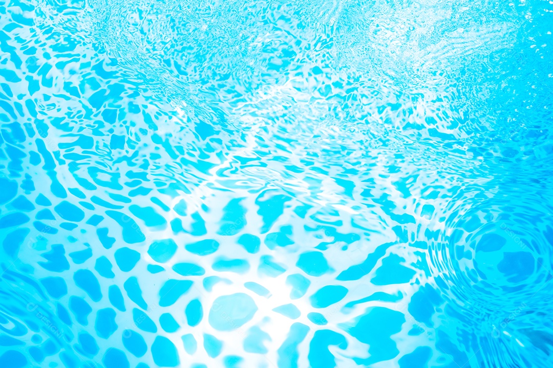 Blurred transparent blue color calm water surface texture with splashes and bubbles. Abstract nature background water background