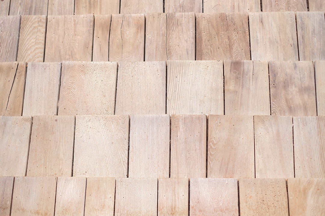 Textura do telhado feito de madeira velha