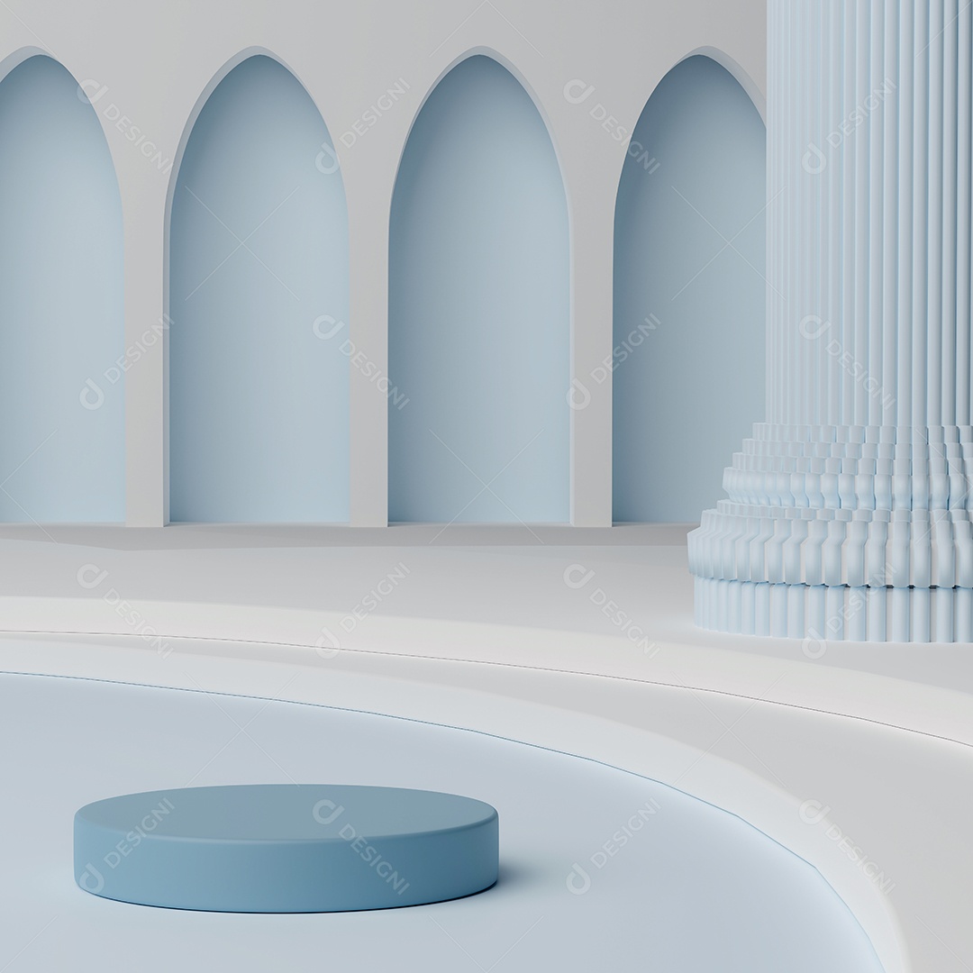 Renderização 3D Pódio para exibição