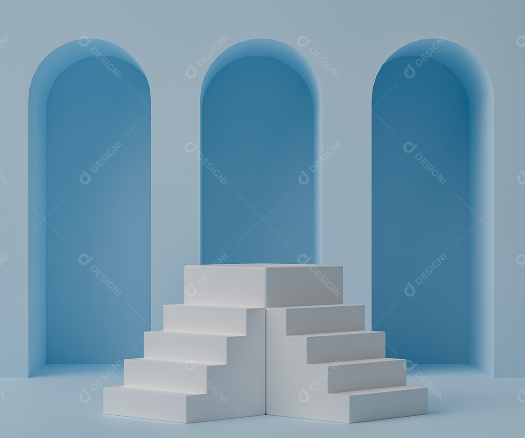 Renderização 3D Pódio para exibição