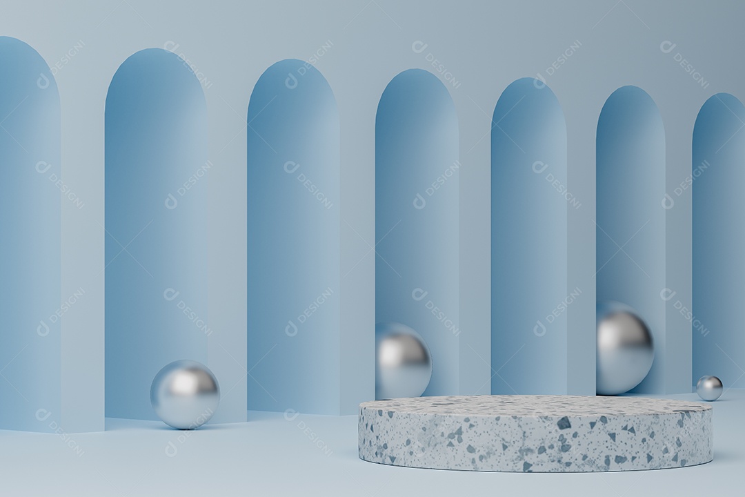 Renderização 3D Pódio de exibição