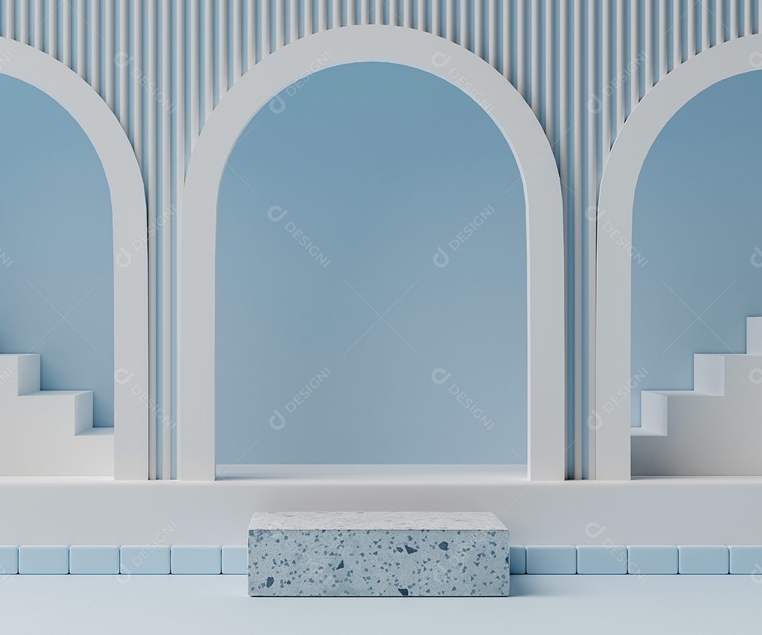 Renderização 3D Pódio para exibição