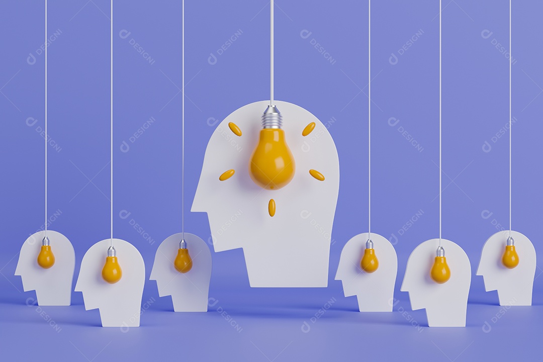 Renderização 3D Conceito Ideias humanas