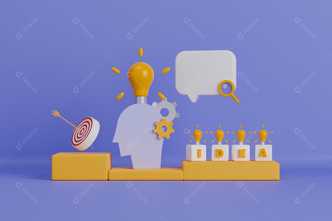 Renderização 3D conceito Ideias