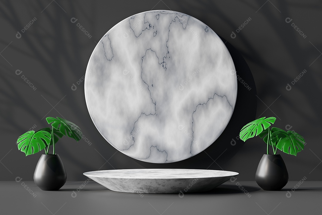 Renderização 3D Pódio para exibição