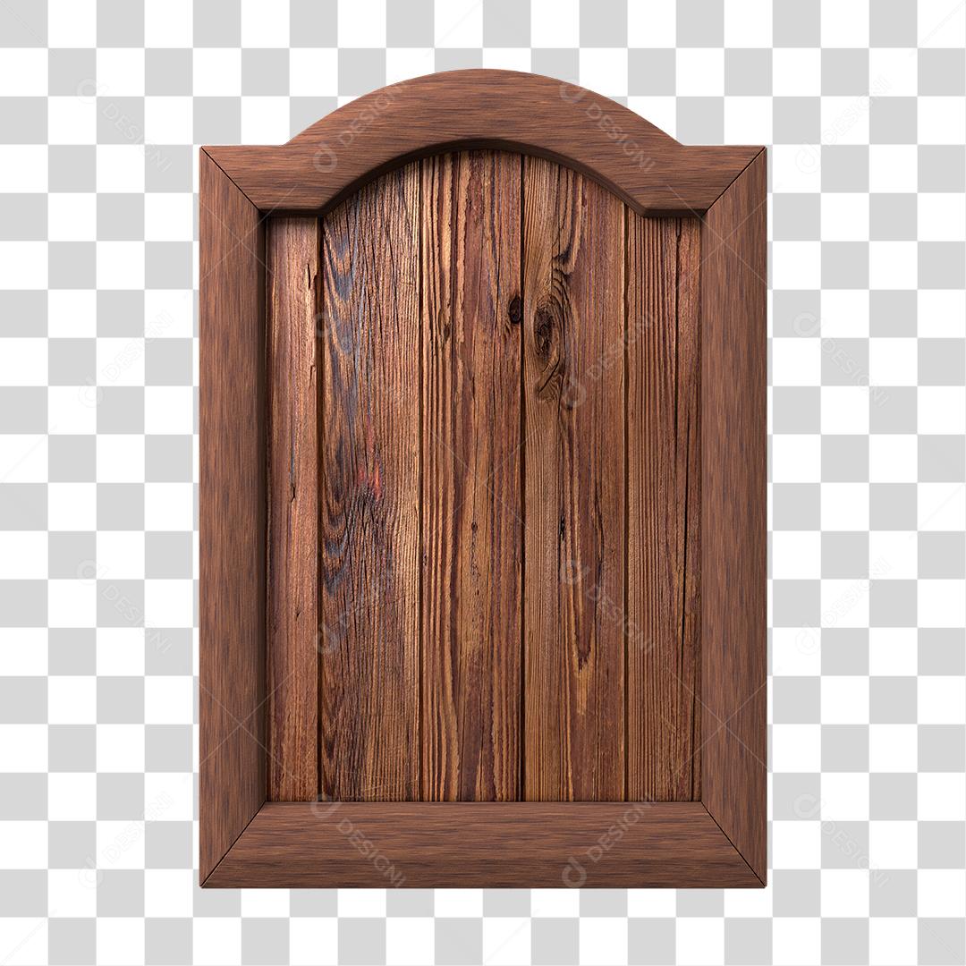 Janela de Madeira Marrom PNG Transparente