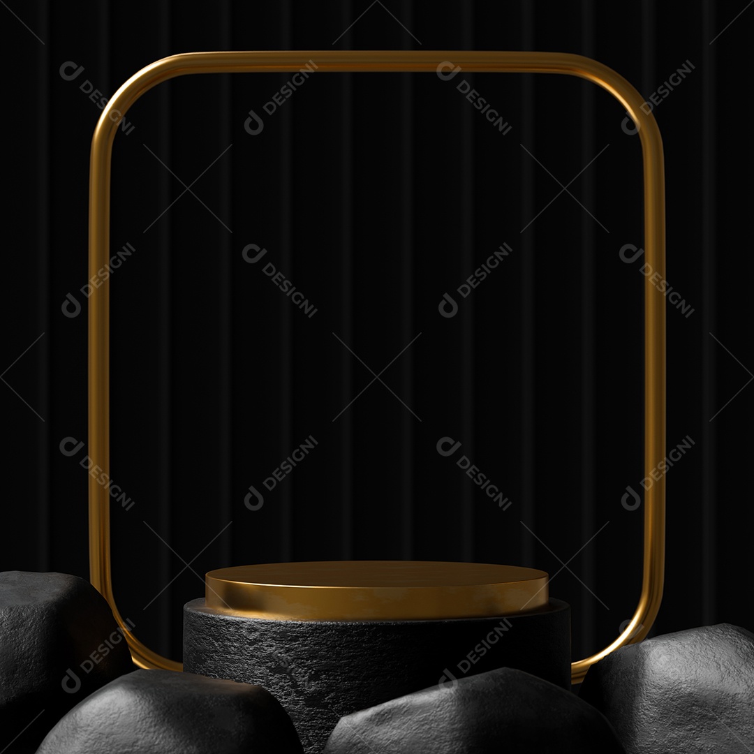 Renderização 3D Pódio para exibição