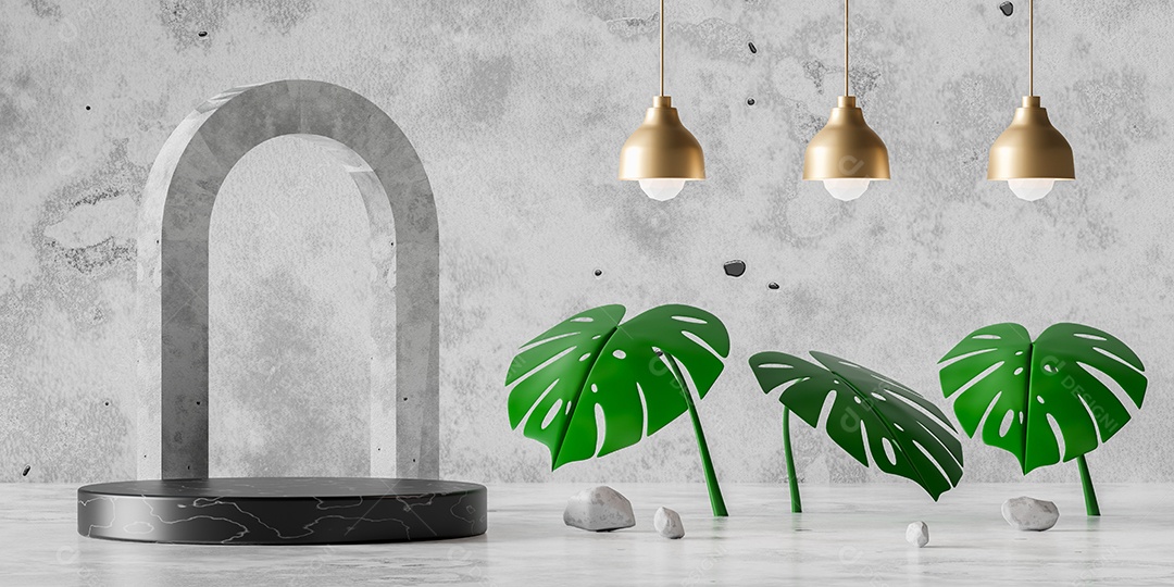 Renderização 3D Pódio para exibição