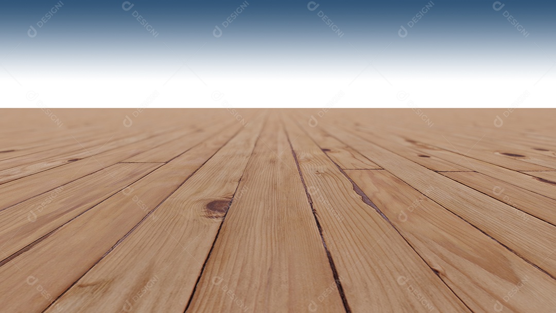 Uma imagem de renderização 3D do piso de madeira.