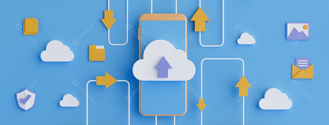 Renderização 3D Sistema nuvem