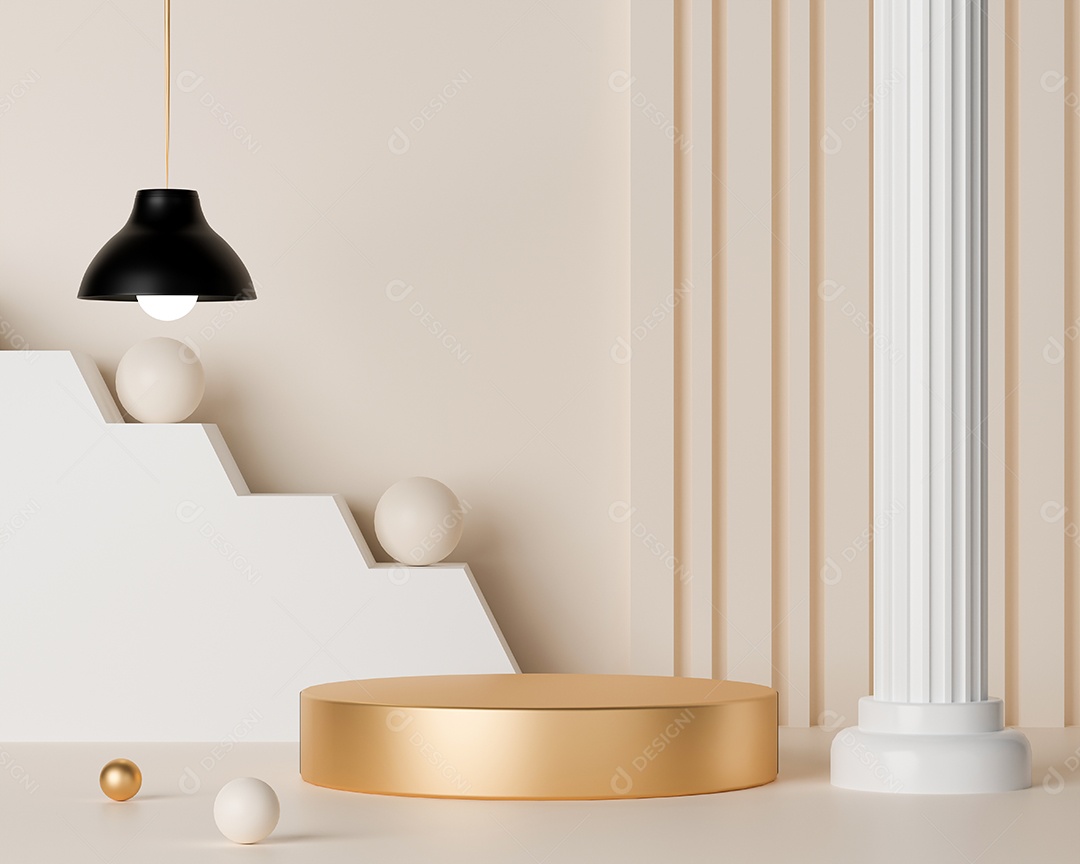 Renderização 3D Pódio para exibição