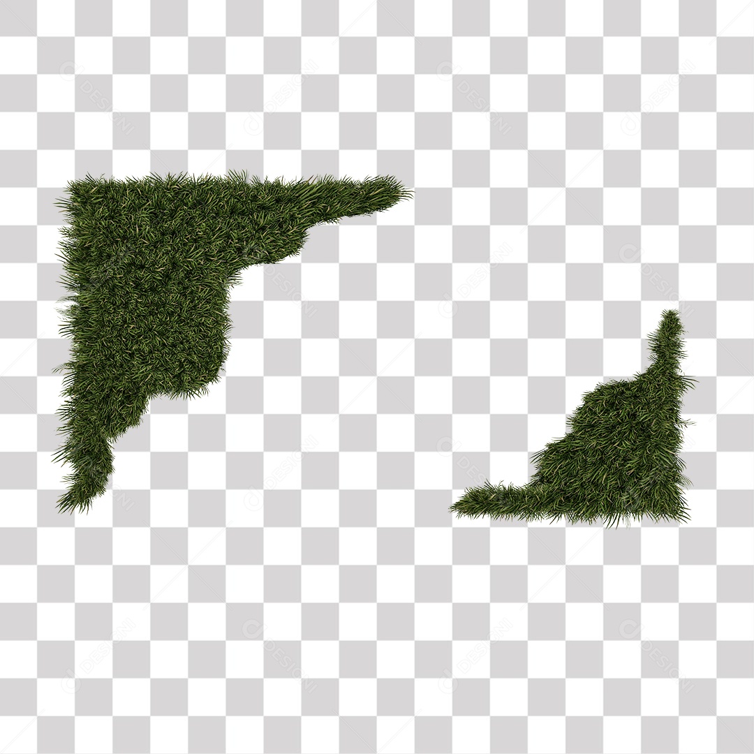 Moldura Grama Verde PNG Transparente