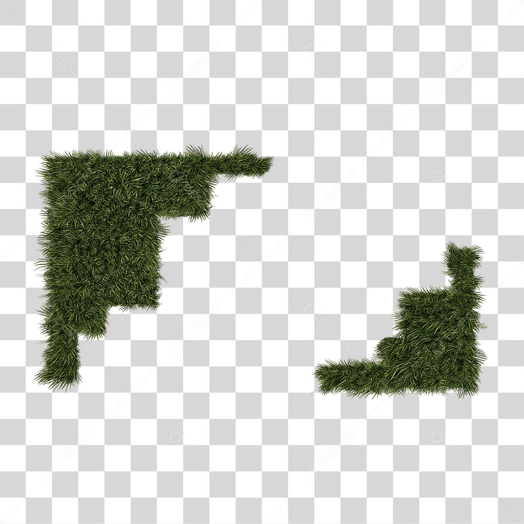 Moldura Grama Verde PNG Transparente