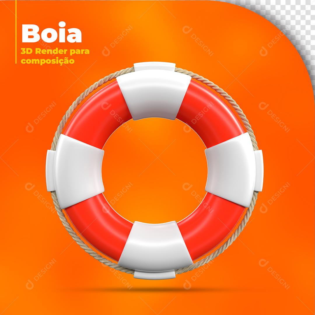 Boia salva Vidas Elemento 3D para Composição PSD