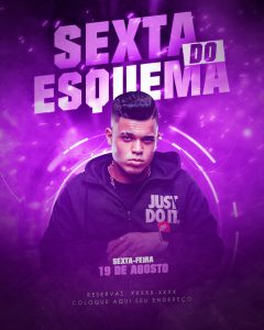Social Media Flyer Sexta do Esquema Artista Show PSD Editável