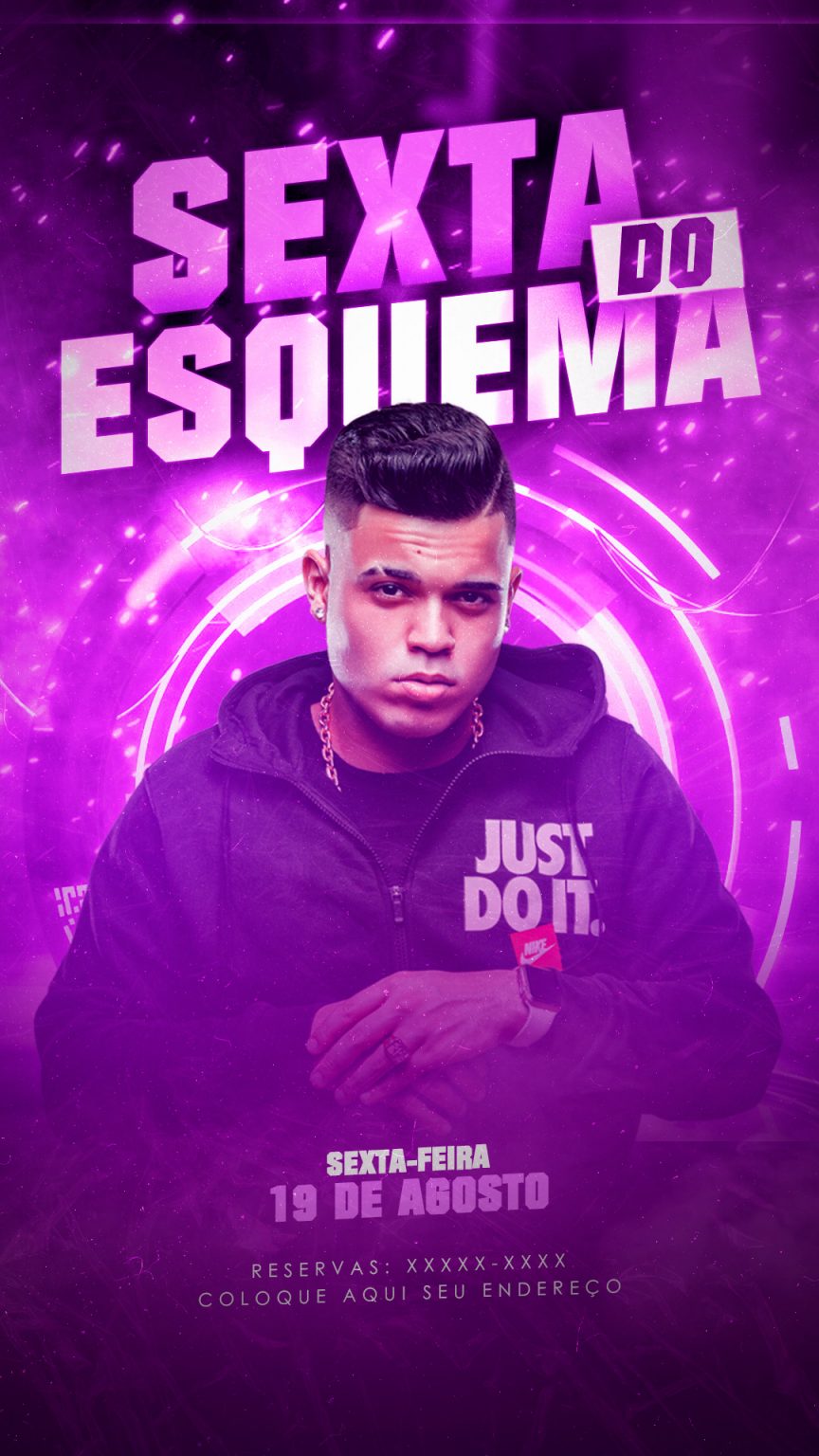 Social Media Story Flyer Sexta do Esquema Artista Show PSD Editável