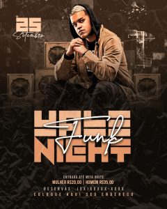Social Media Flyer Evento Vale Night Funk Feed Artista Cantor de Funk PSD Editável