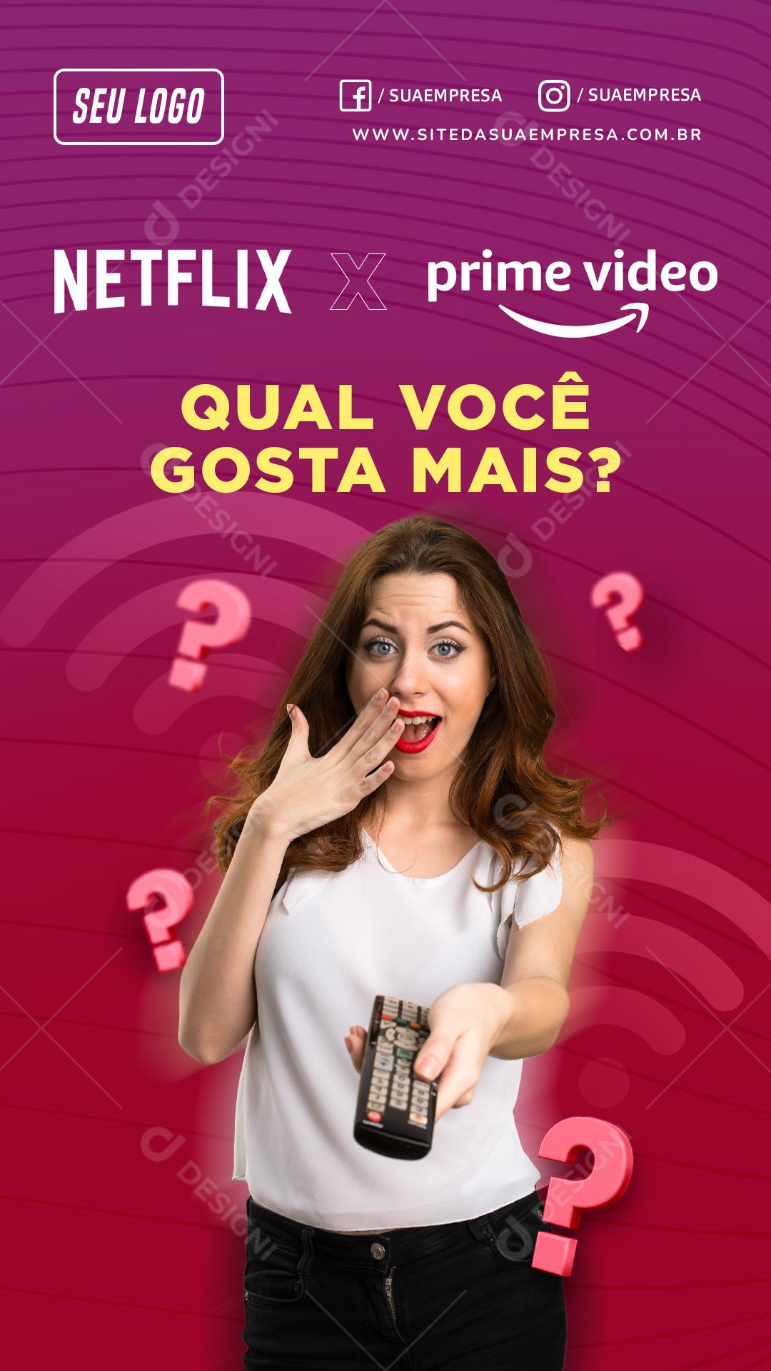 Social Media Streaming Story Qual Você Prefere PSD Editável