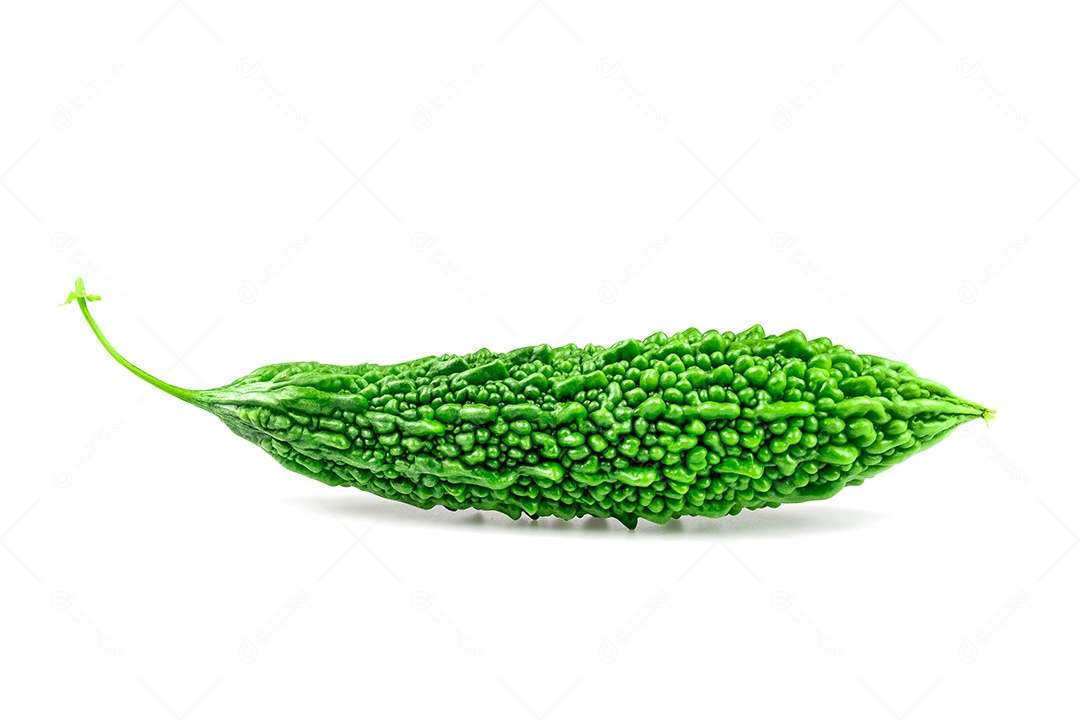 Cabaça amarga fresca isolada em background branco, mara (nome da Tailândia), macro