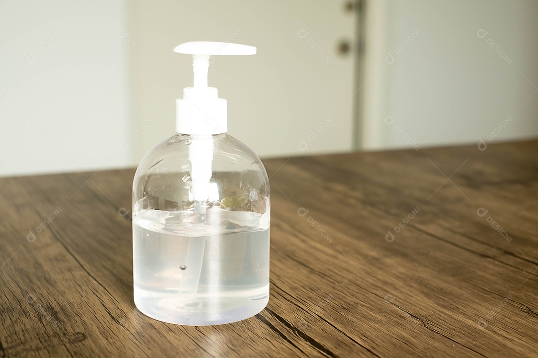 Gel desinfetante para as mãos coronavírus para lavar as mãos para prevenção do vírus da gripe. Produto desinfetante