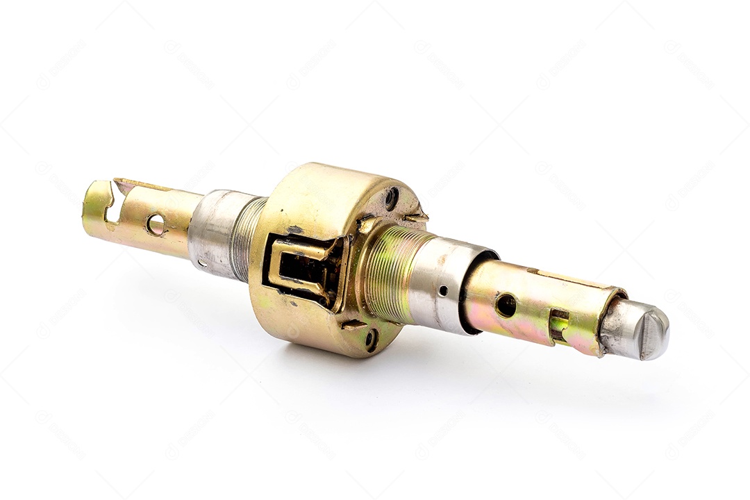 Maçanetas de porta quebradas isoladas no fundo branco