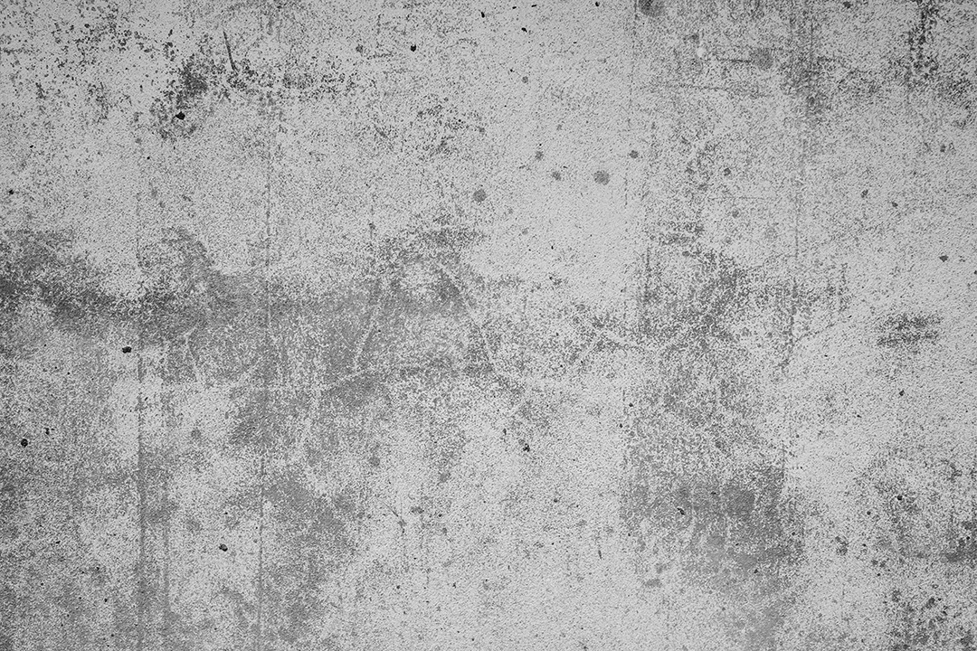 Velho muro de concreto em preto e branco, parede de cimento, parede quebrada, textura de fundo